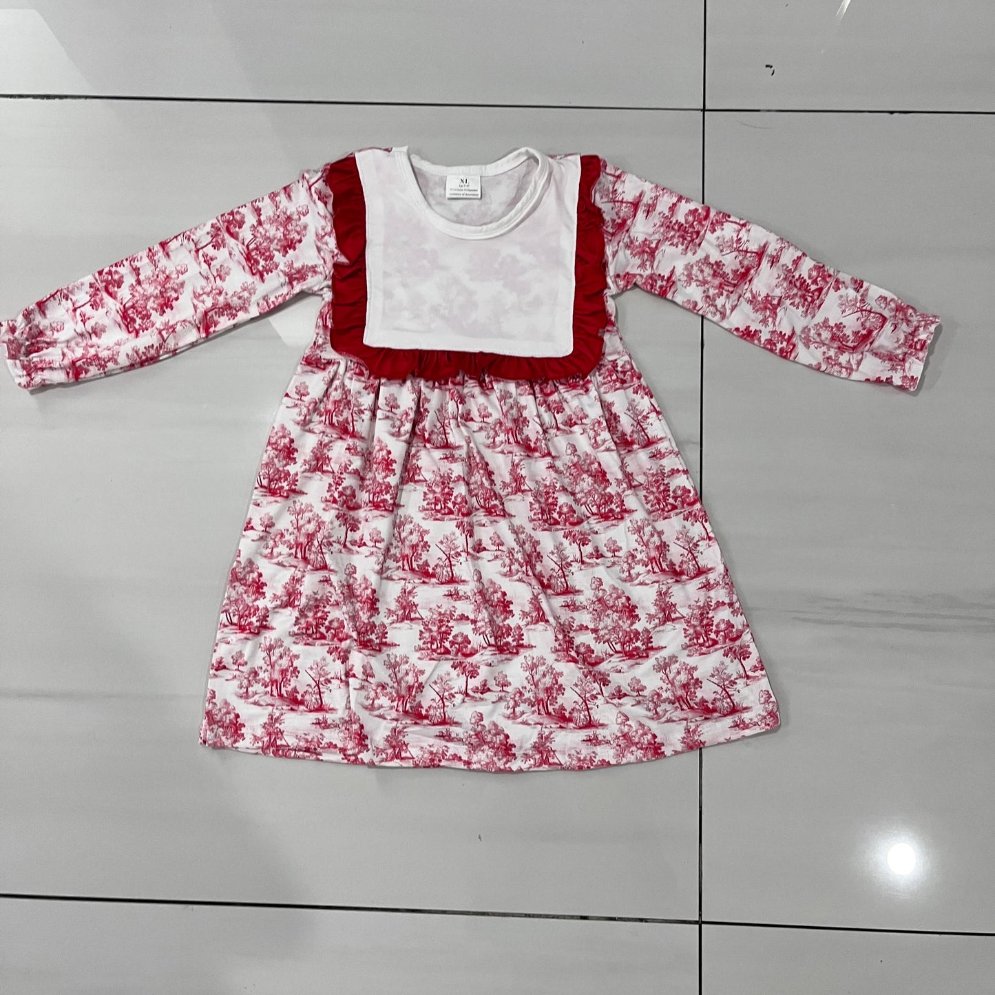 PREORDER Red Toile Christmas Dress