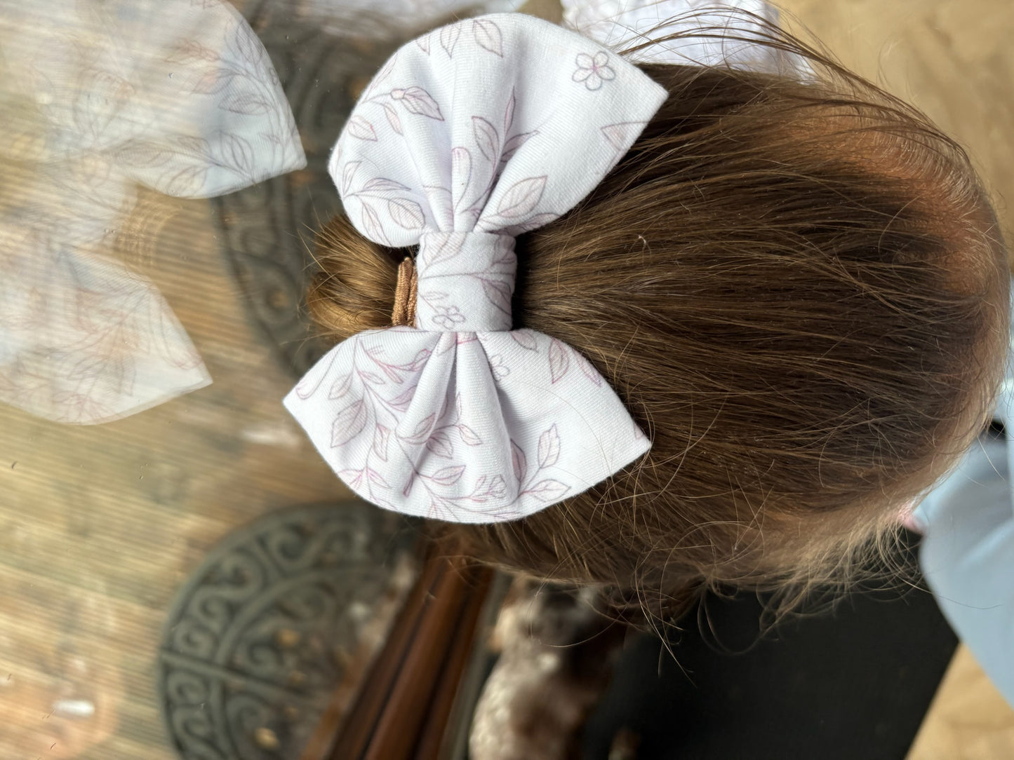 Floral and Bow Toile Bow