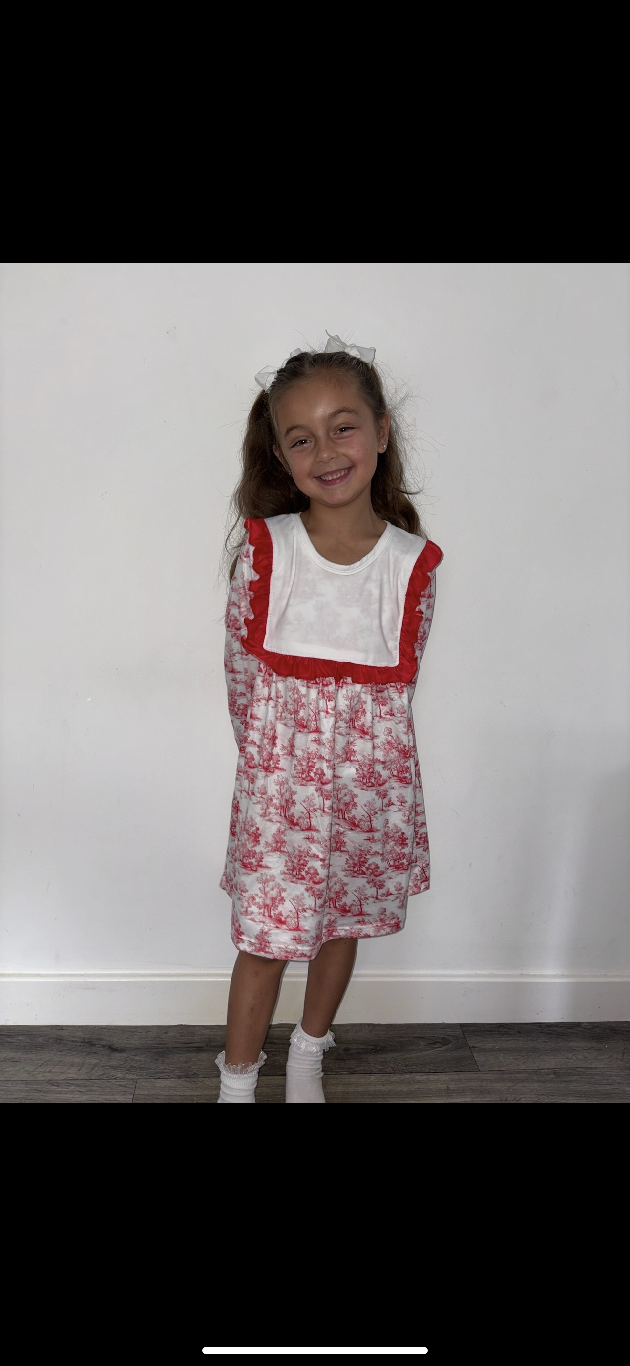 PREORDER Red Toile Christmas Dress