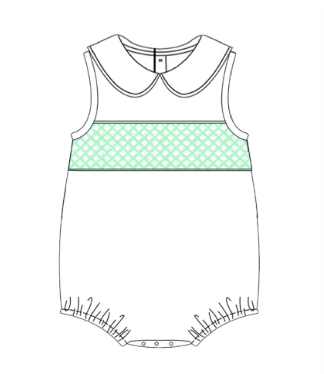 PREORDER Mint Green Smocked Romper