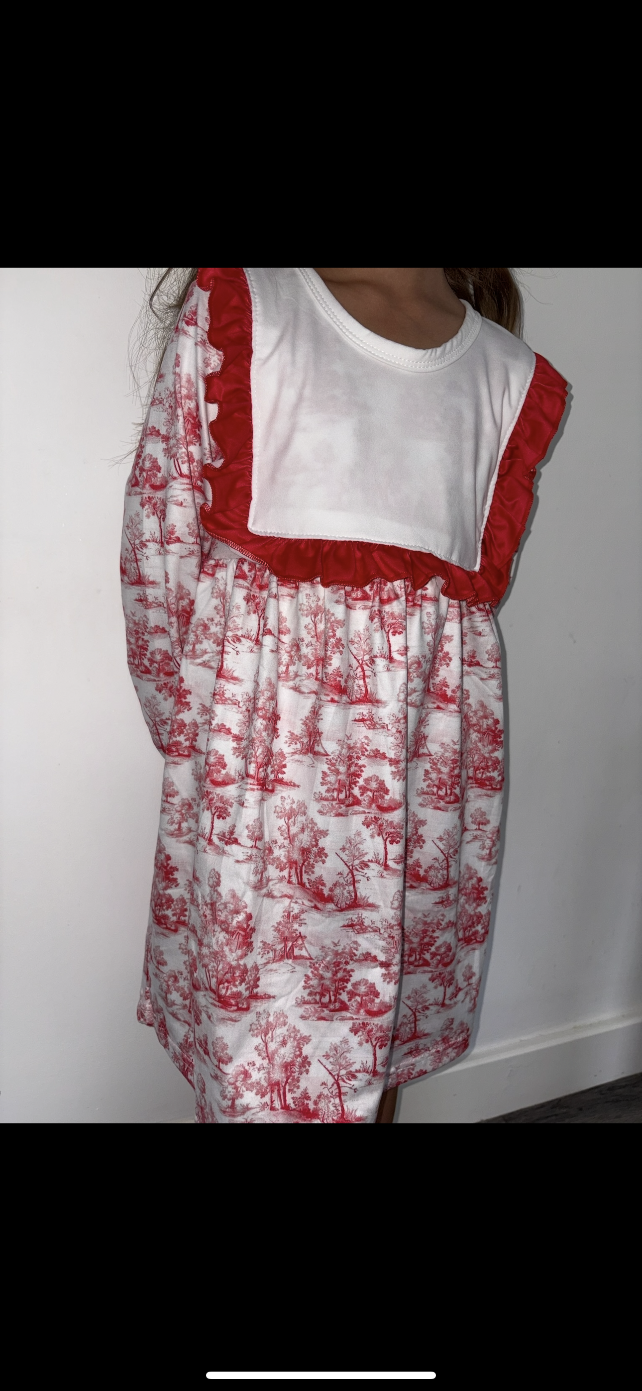 PREORDER Red Toile Christmas Dress