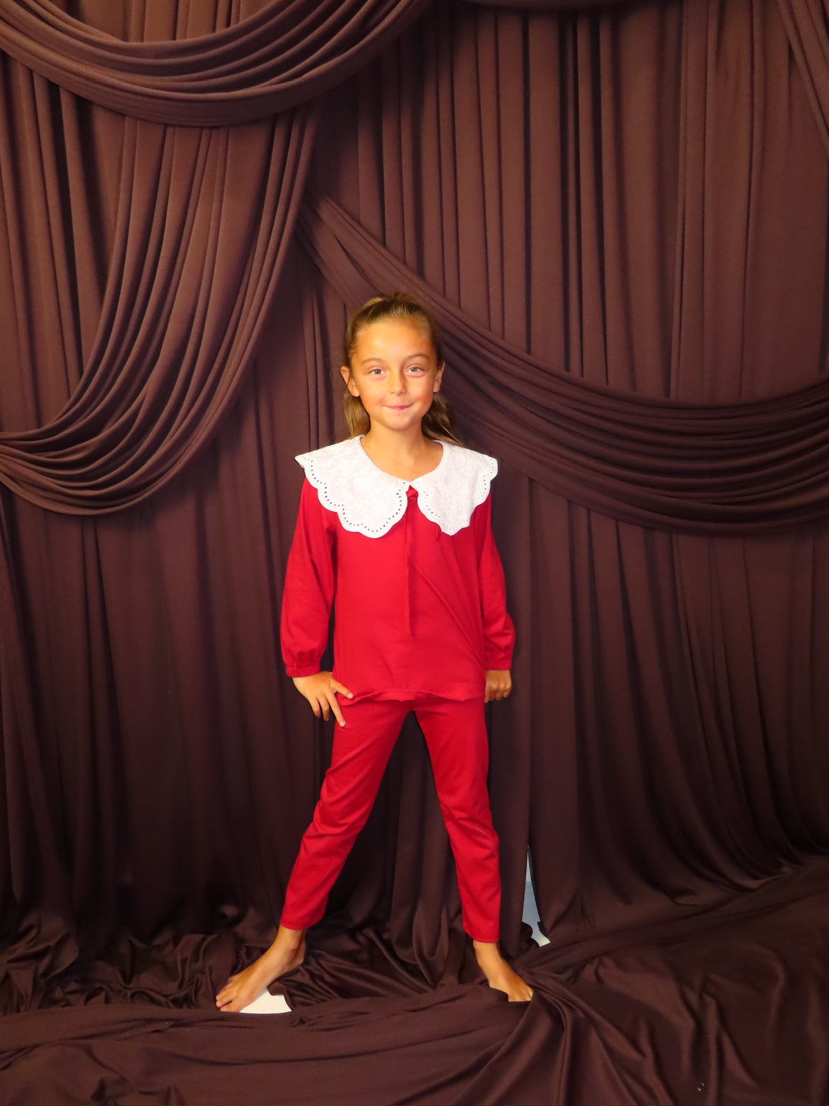 Girls Burgandy Lounge Set