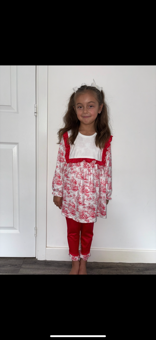 PREORDER Red Toile Christmas Loungewear