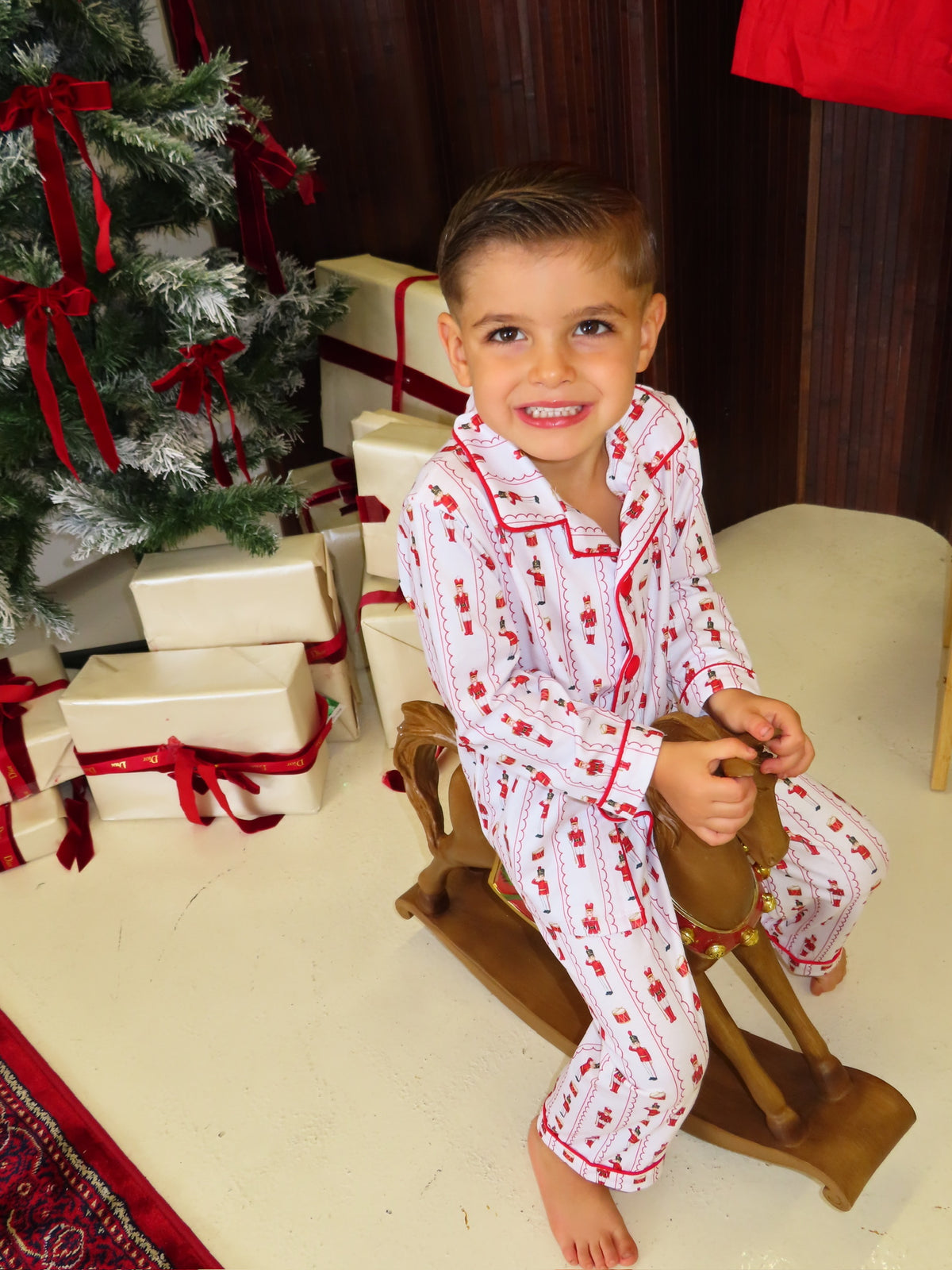 Boys Red Nutcracker Christmas PJs