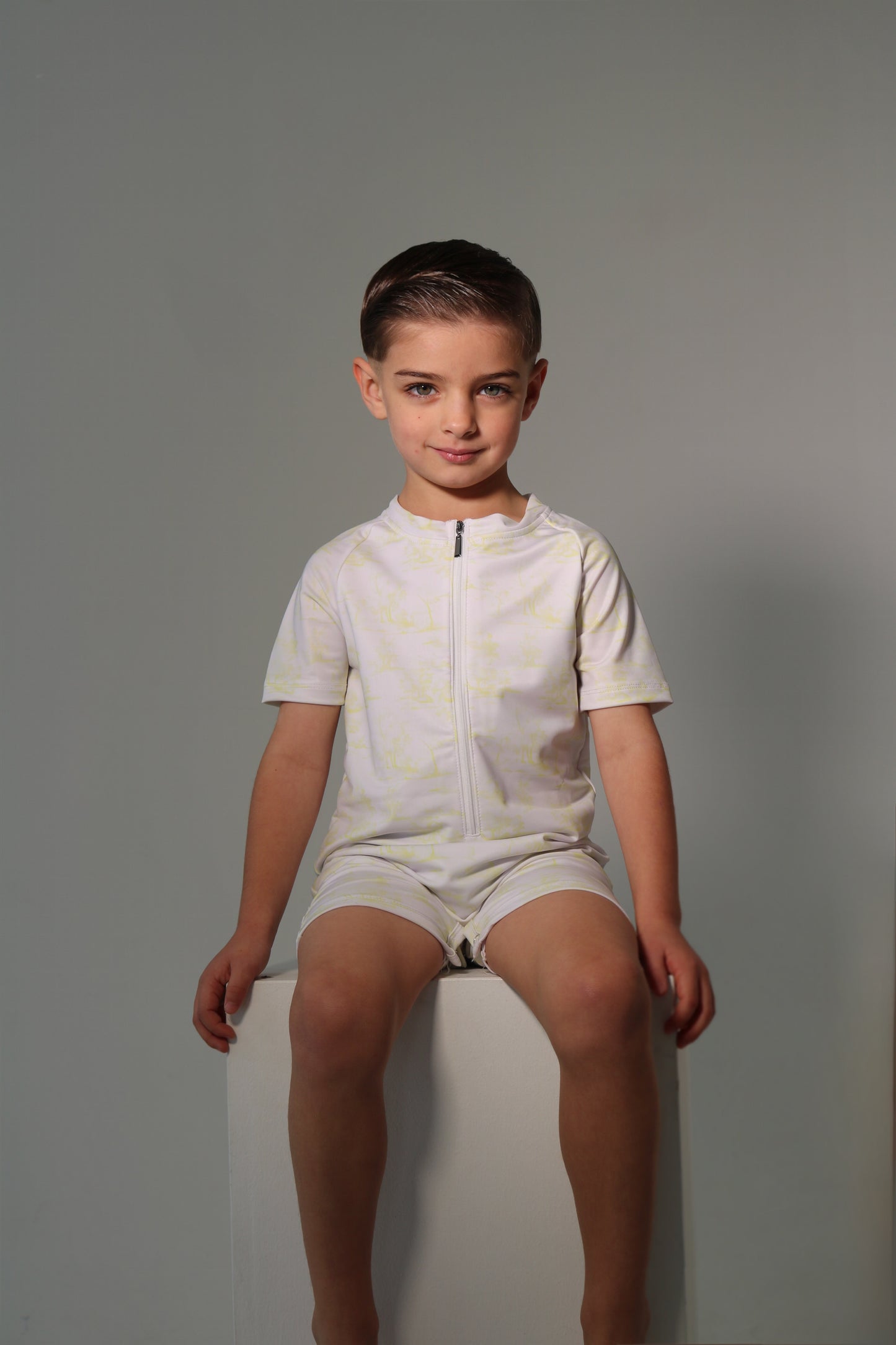 Boys Lemon Toile Swimsuit