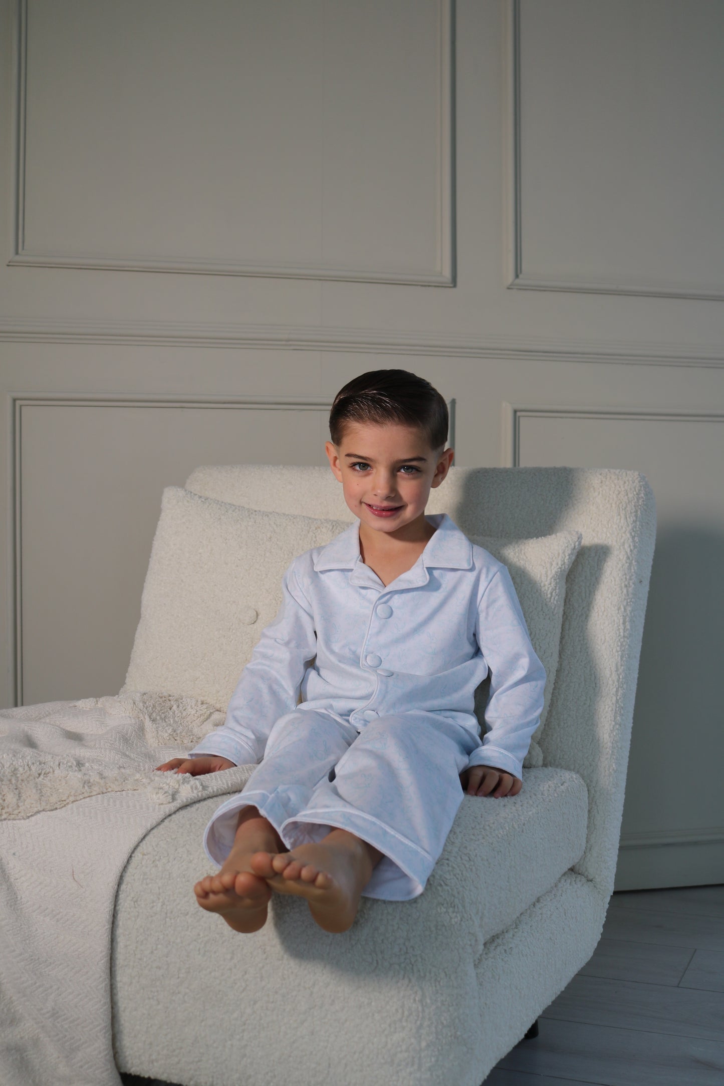 Boys Bunny Toile Pyjamas