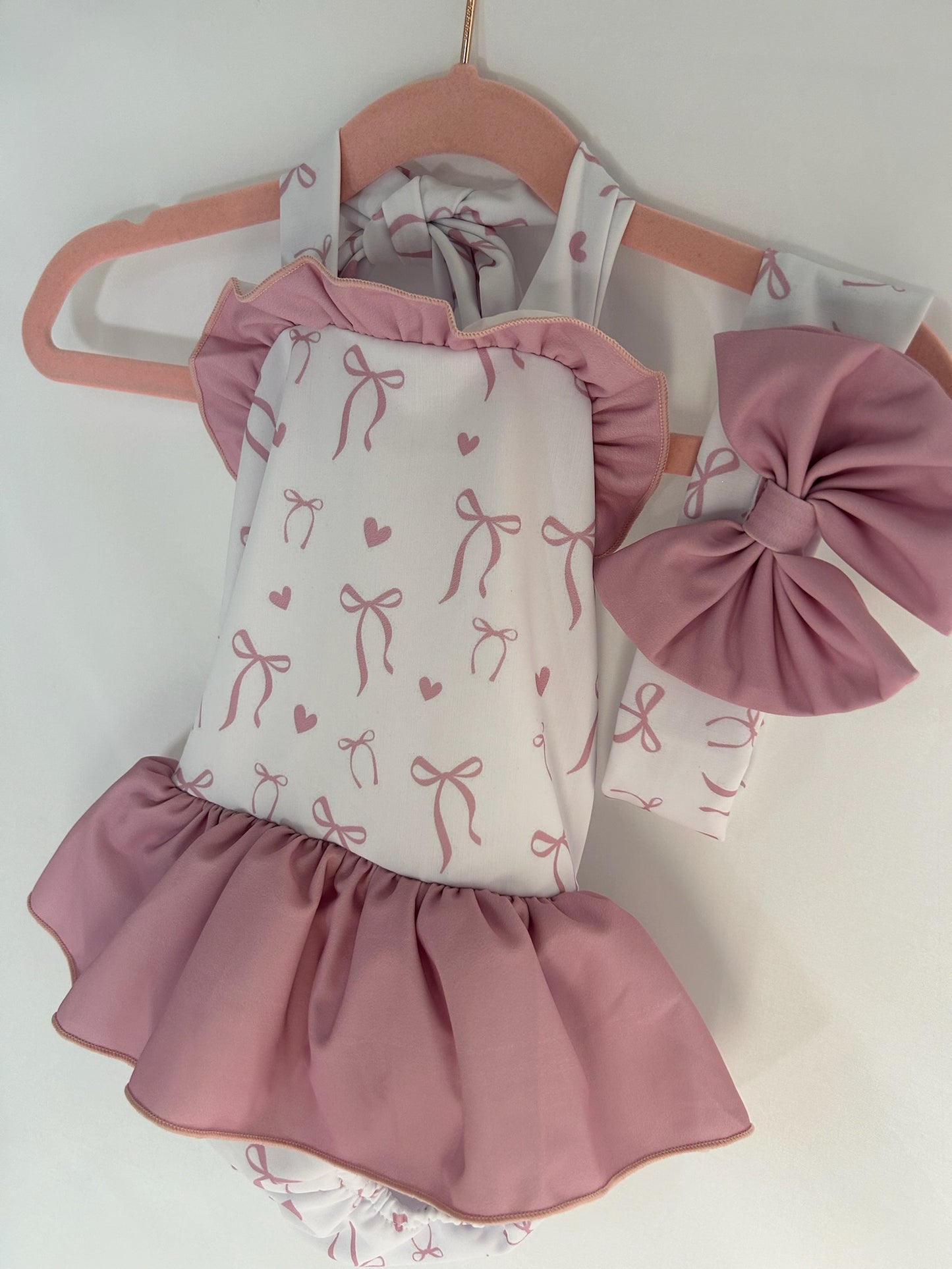 Bow and Hearts Headband