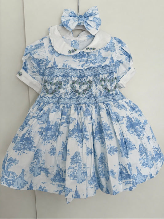 PREORDER Blue Princess Toile Dress