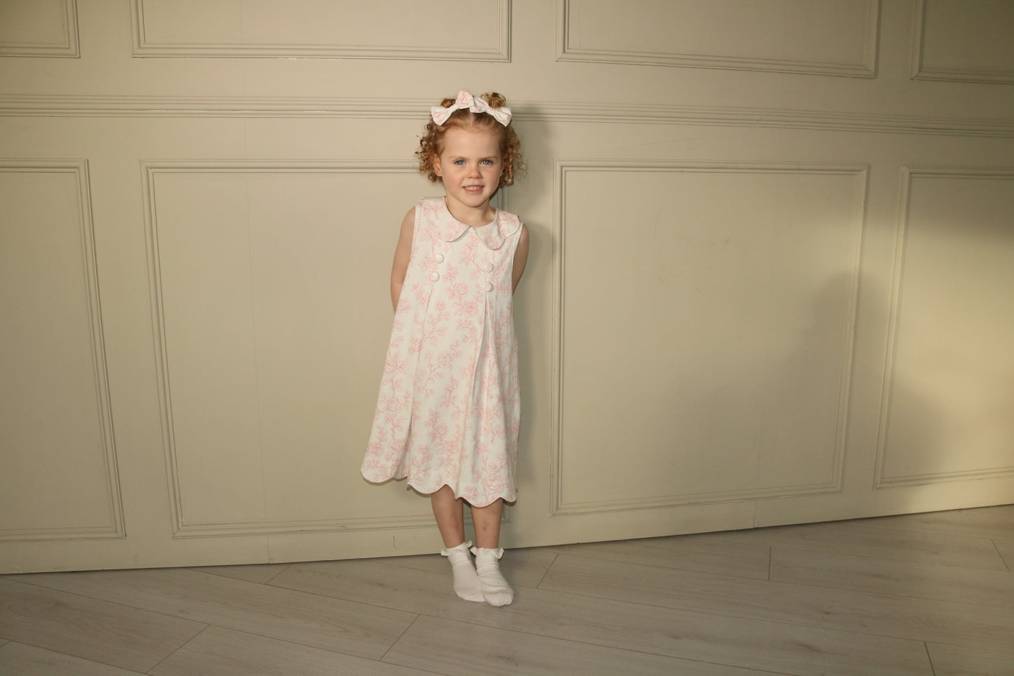 Girls Pink Floral Dress