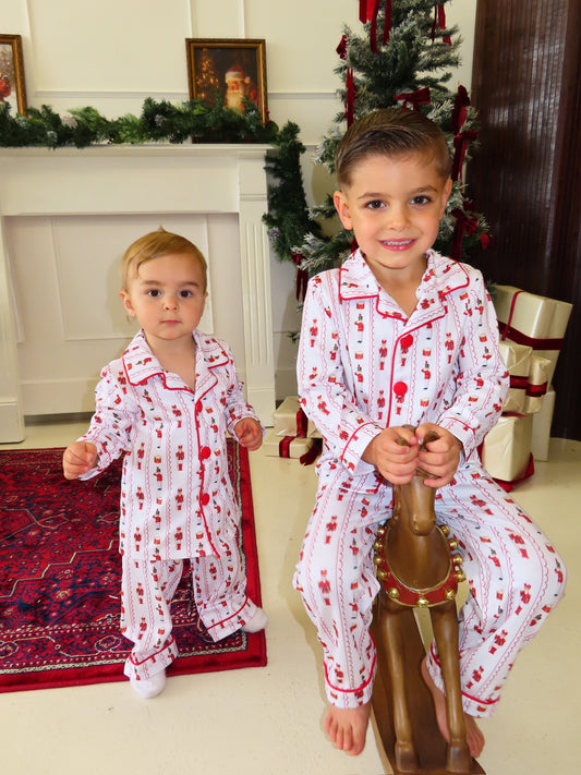 Boys Red Nutcracker Christmas PJs