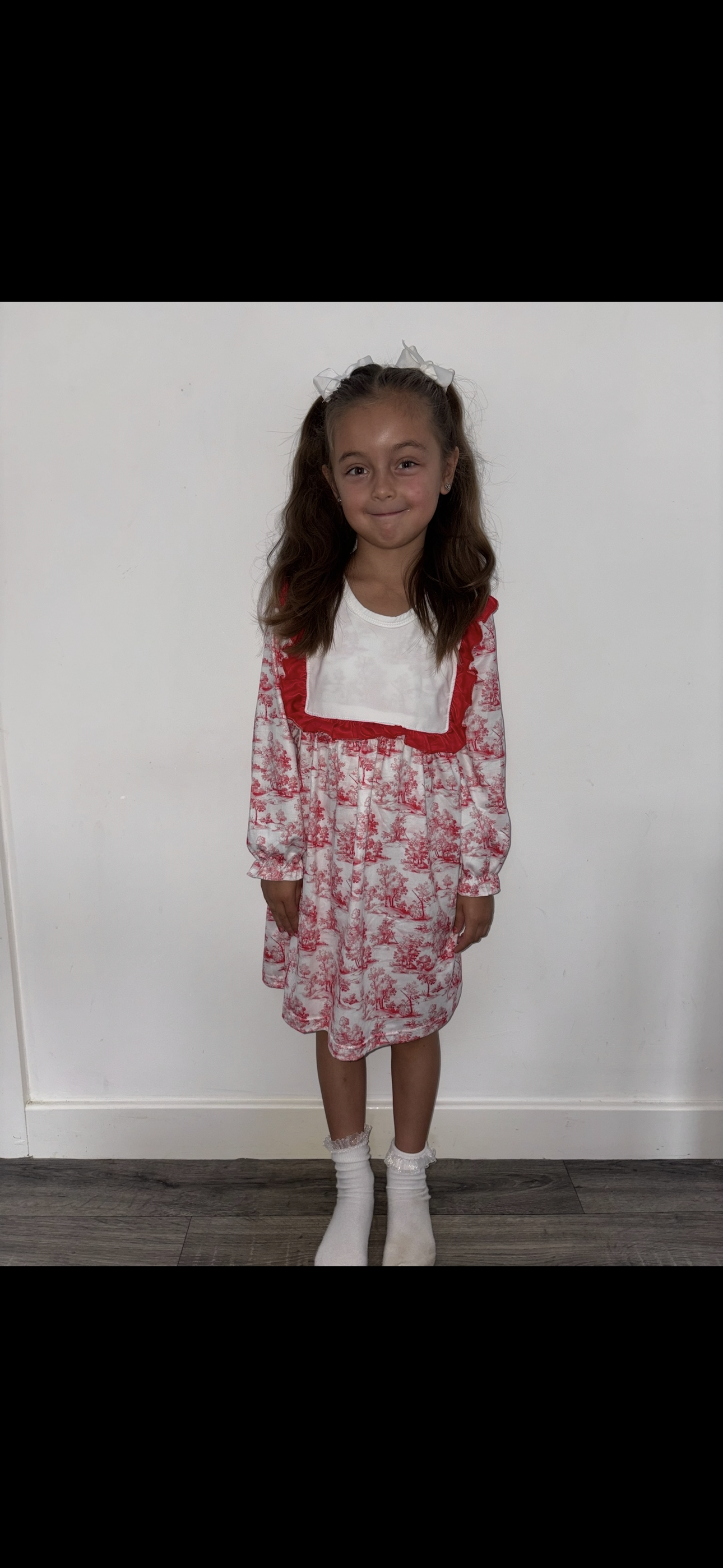 PREORDER Red Toile Christmas Dress