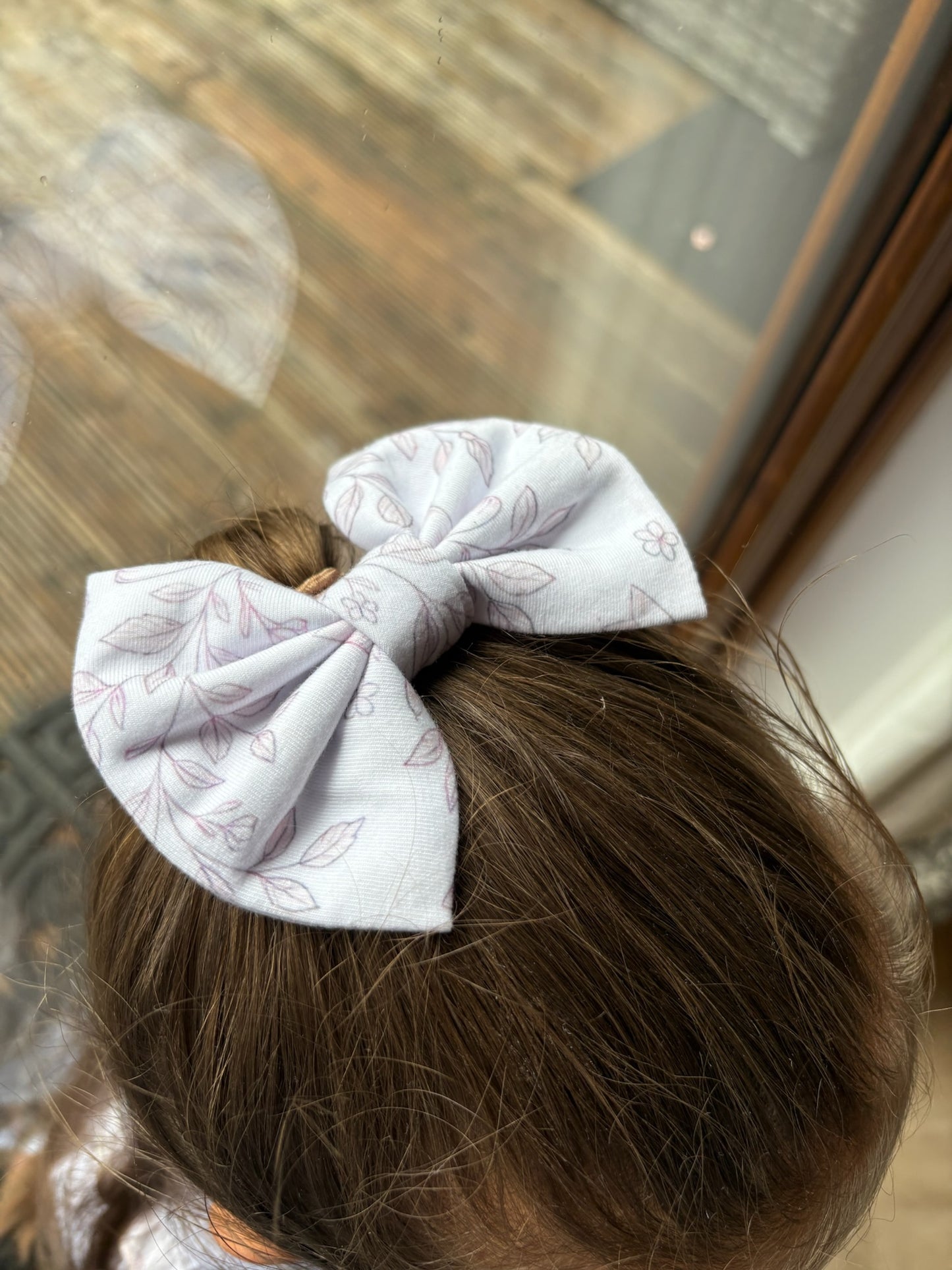 Floral and Bow Toile Bow