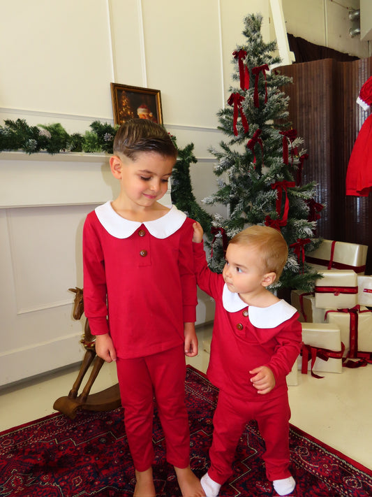 Boys Burgandy Lounge Set