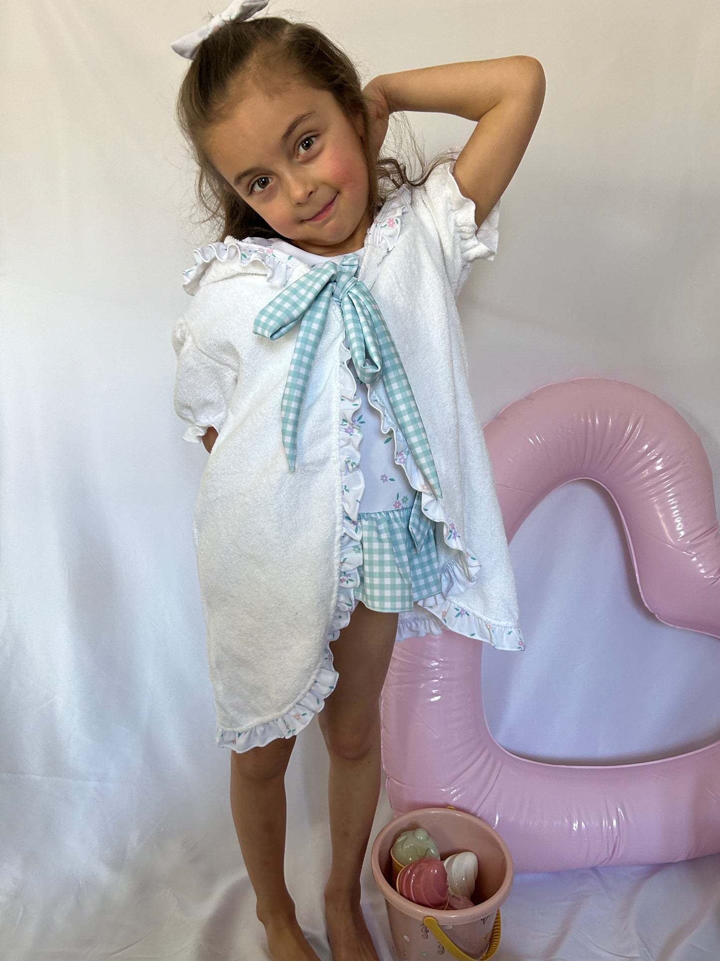 Floral and Gingham Cover Up