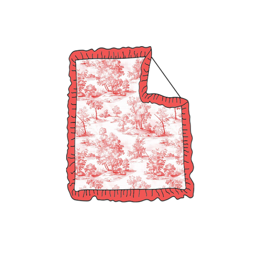 PREORDER Red Toile Christmas Blanket