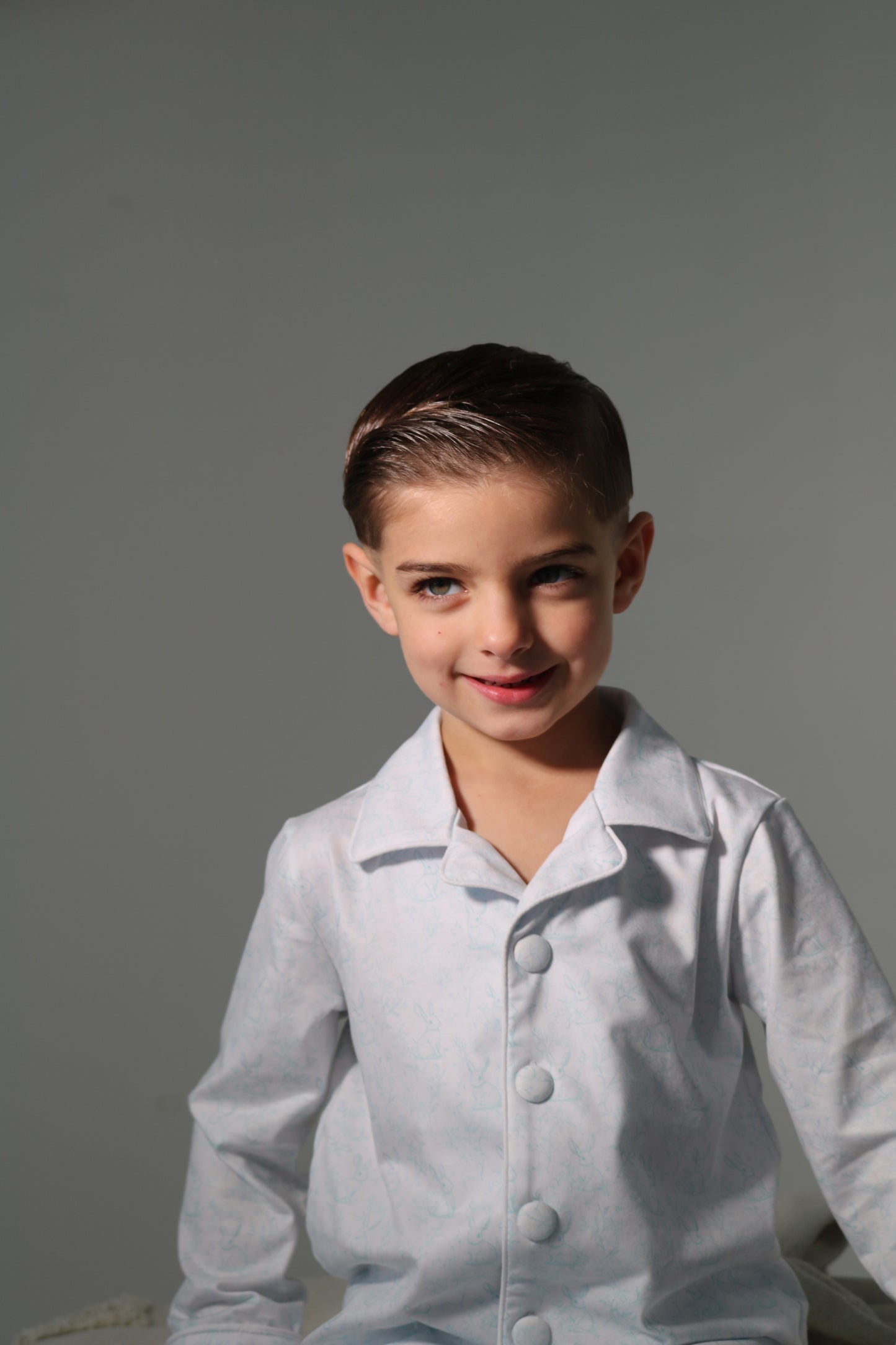 Boys Bunny Toile Pyjamas