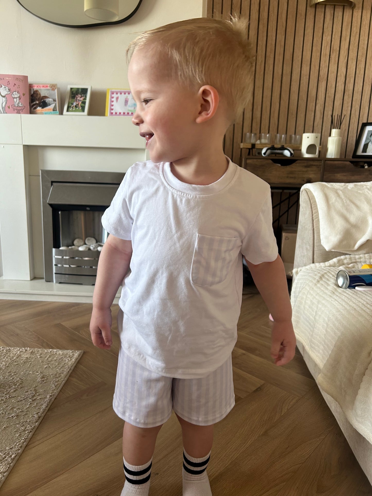 Stripe Top and Shorts