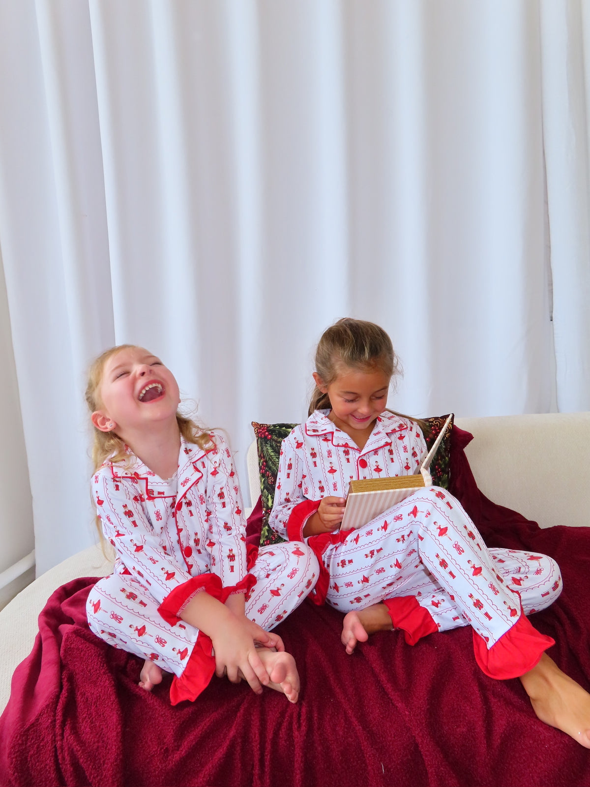 Girls Red Nutcracker Christmas PJs