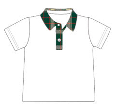 PREORDER Boys Green Tartan Polo Shirt