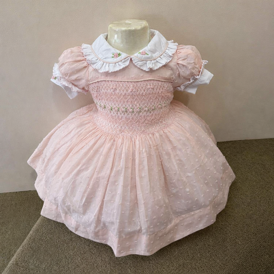 PREORDER Girls Pink Smock Dress