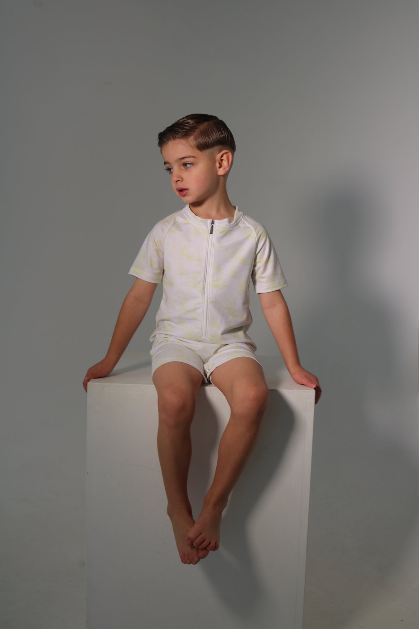 Boys Lemon Toile Swimsuit