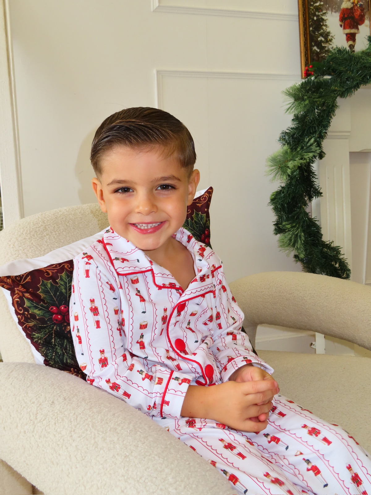 Boys Red Nutcracker Christmas PJs