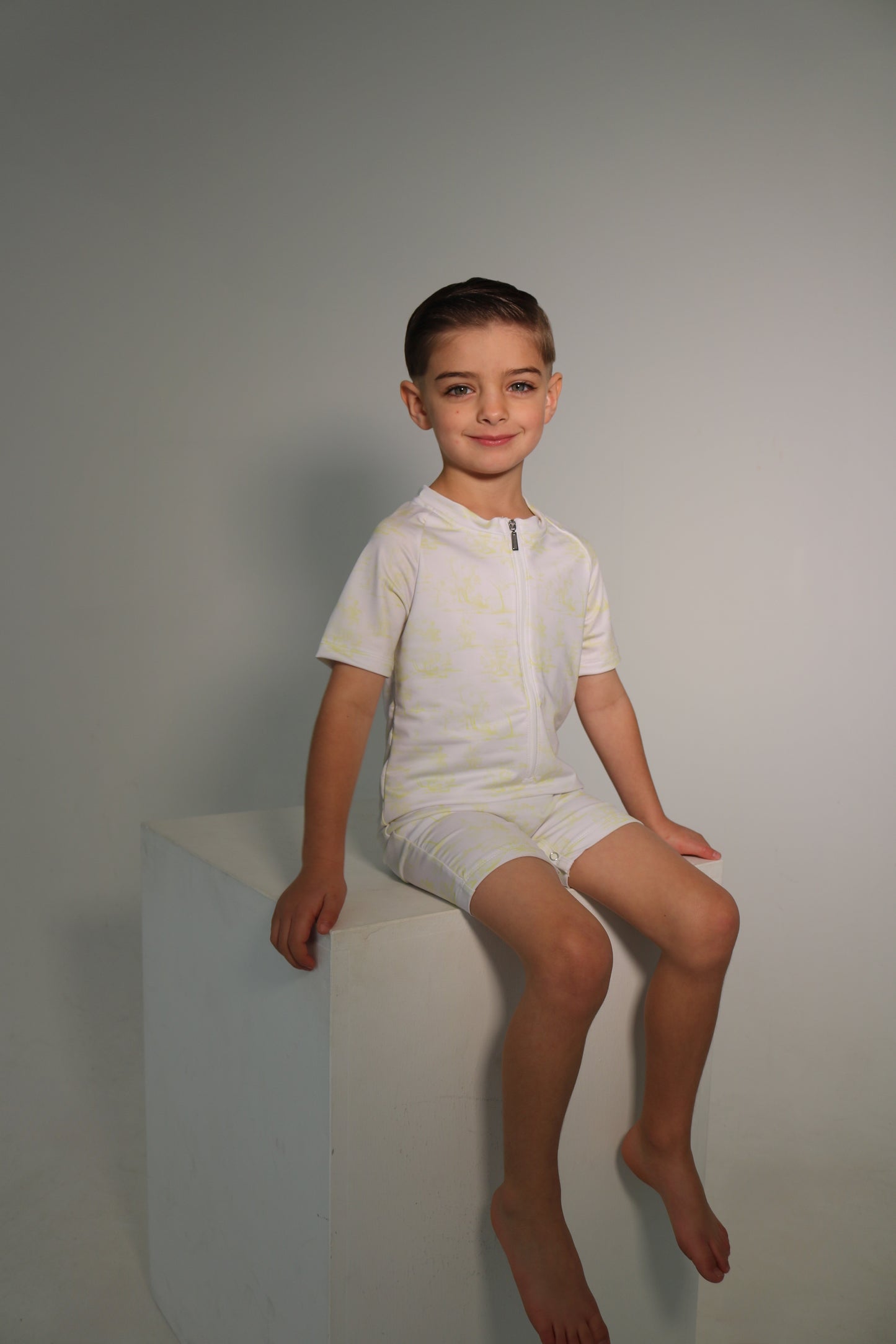 Boys Lemon Toile Swimsuit