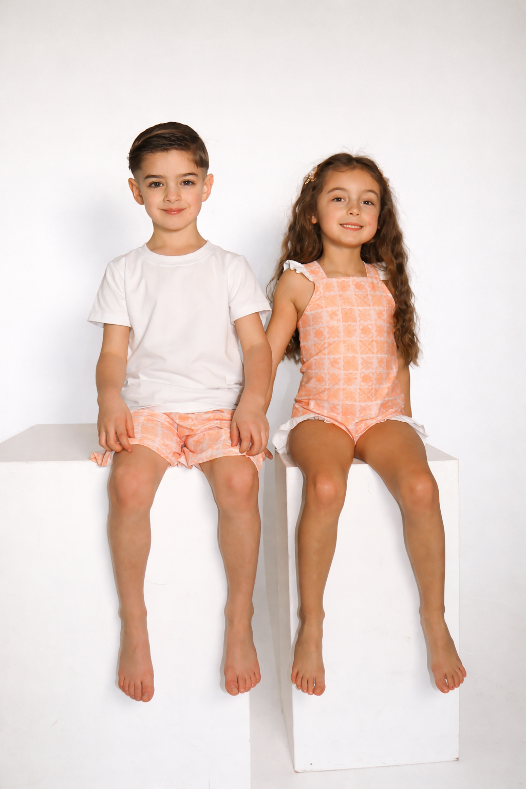 Boys Amalfi Tile Swim Shorts and Top