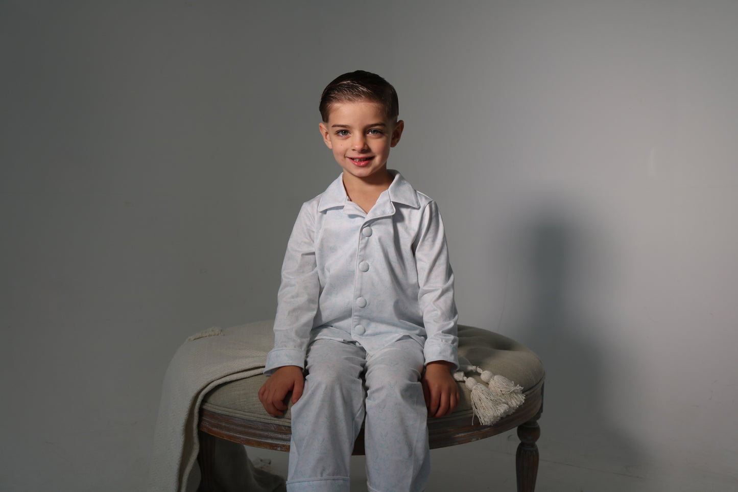 Boys Bunny Toile Pyjamas