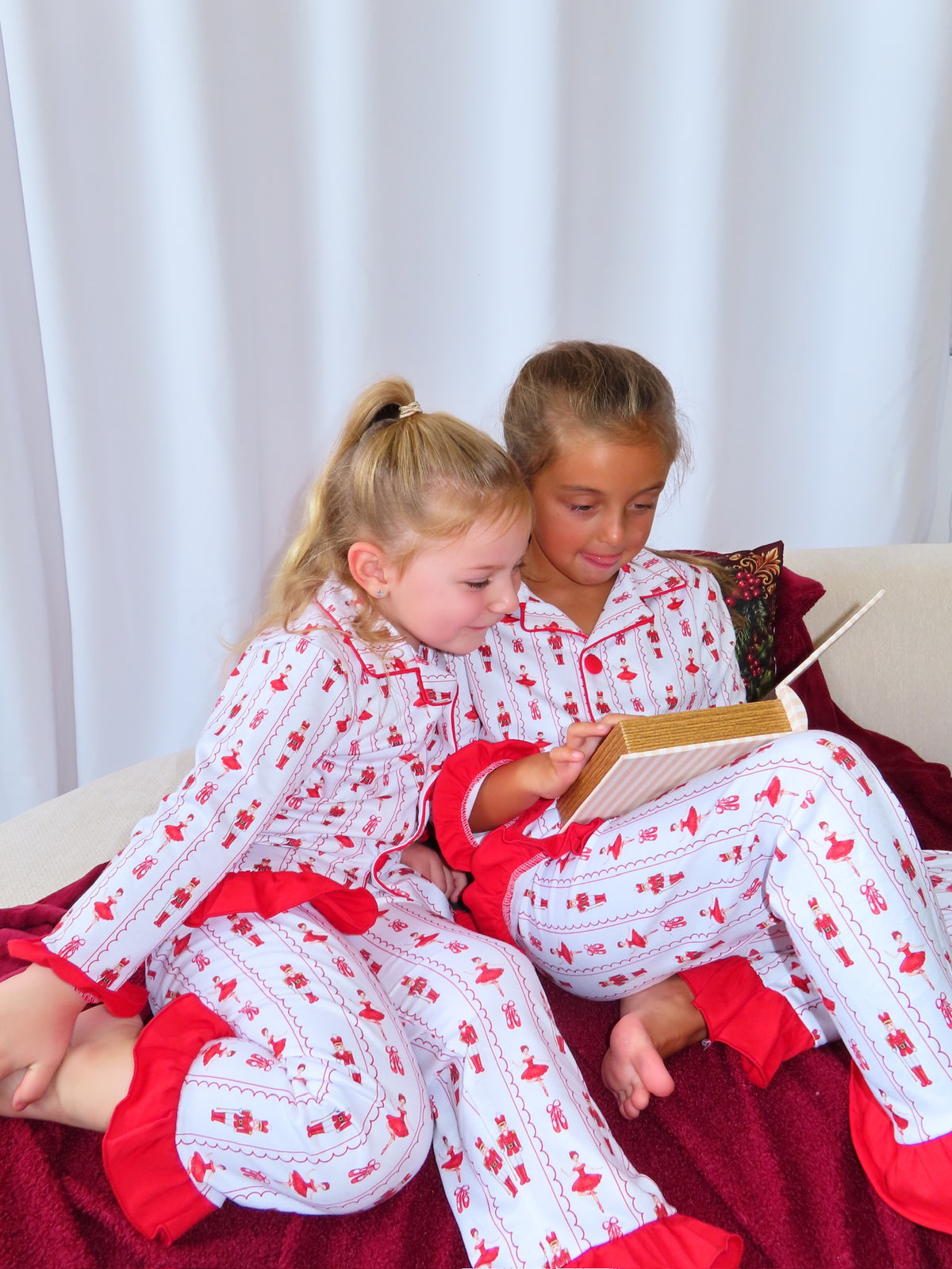 Girls Red Nutcracker Christmas PJs