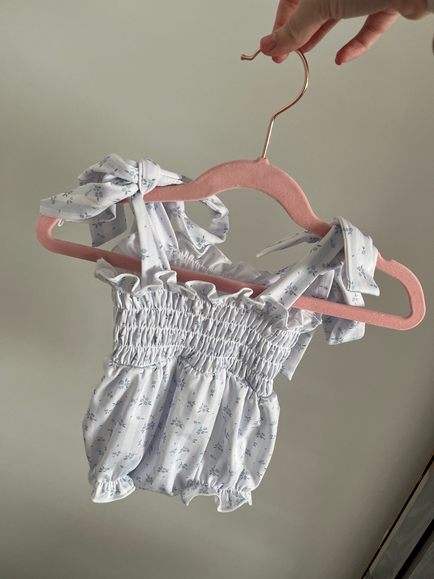 Stripe and Floral Bubble Romper