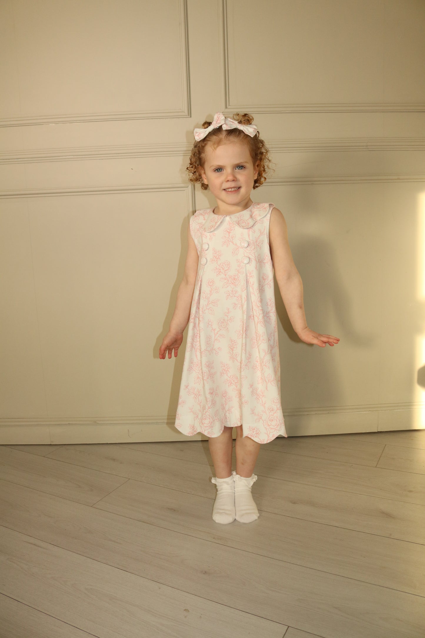 Girls Pink Floral Dress