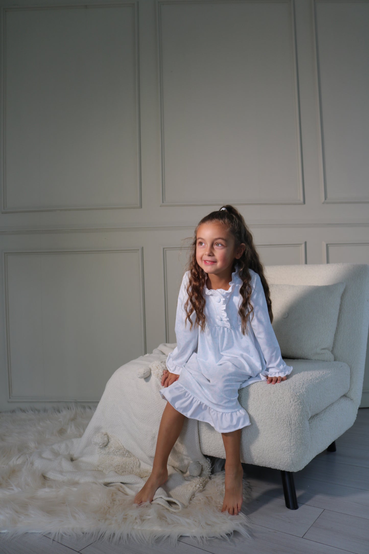 Girls Bunny Toile Nightdress