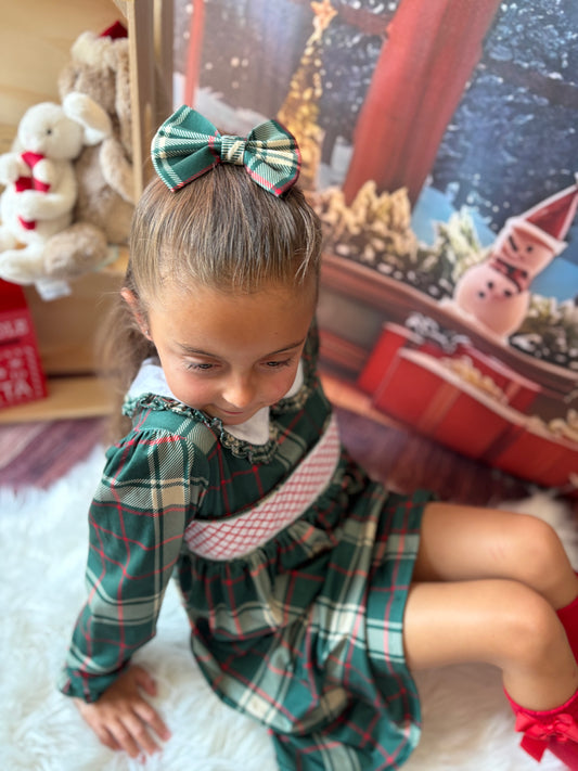 PREORDER Green Tartan Hair Bow