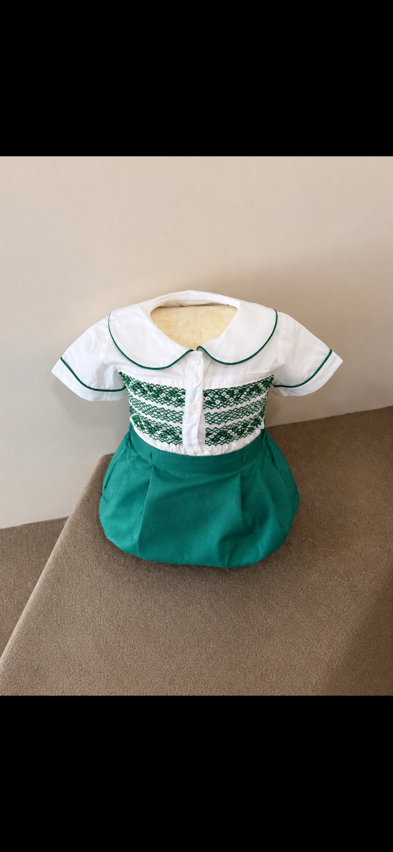 Boys Green Smock Jam Pant Set