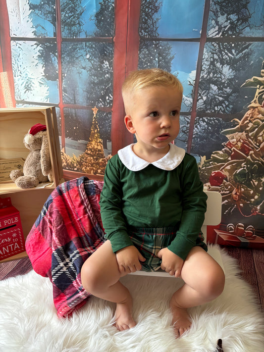 PREORDER Boys Green Tartan Jam Set