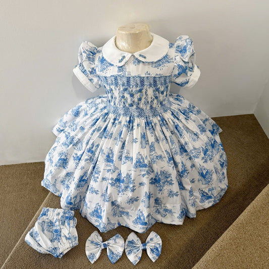 PREORDER Blue Princess Toile Dress